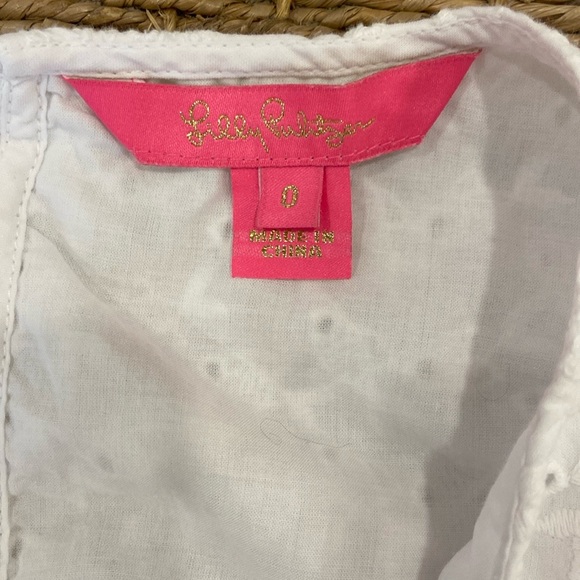 Lilly Pulitzer White Eyelet Ruffle Skirt and Top Set - Picture 7 of 11